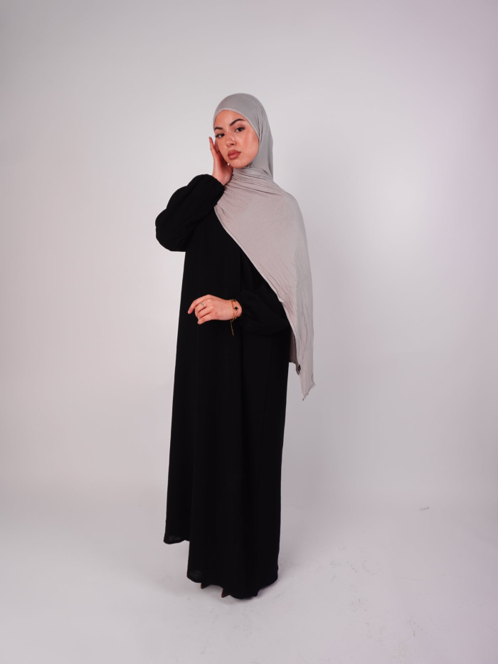 Plain Closed Abaya in Black