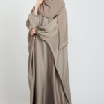 Premium-Royale-Kimono-Abaya-in-Desert-Sandstone-1