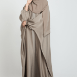 Premium-Royale-Kimono-Abaya-in-Desert-Sandstone-1