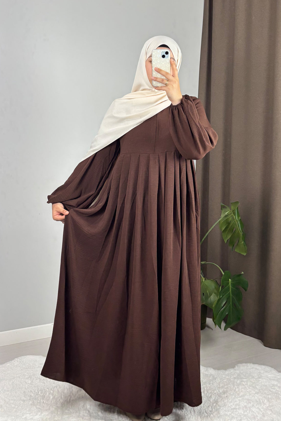 The Airflow Abaya: Earthy Brown