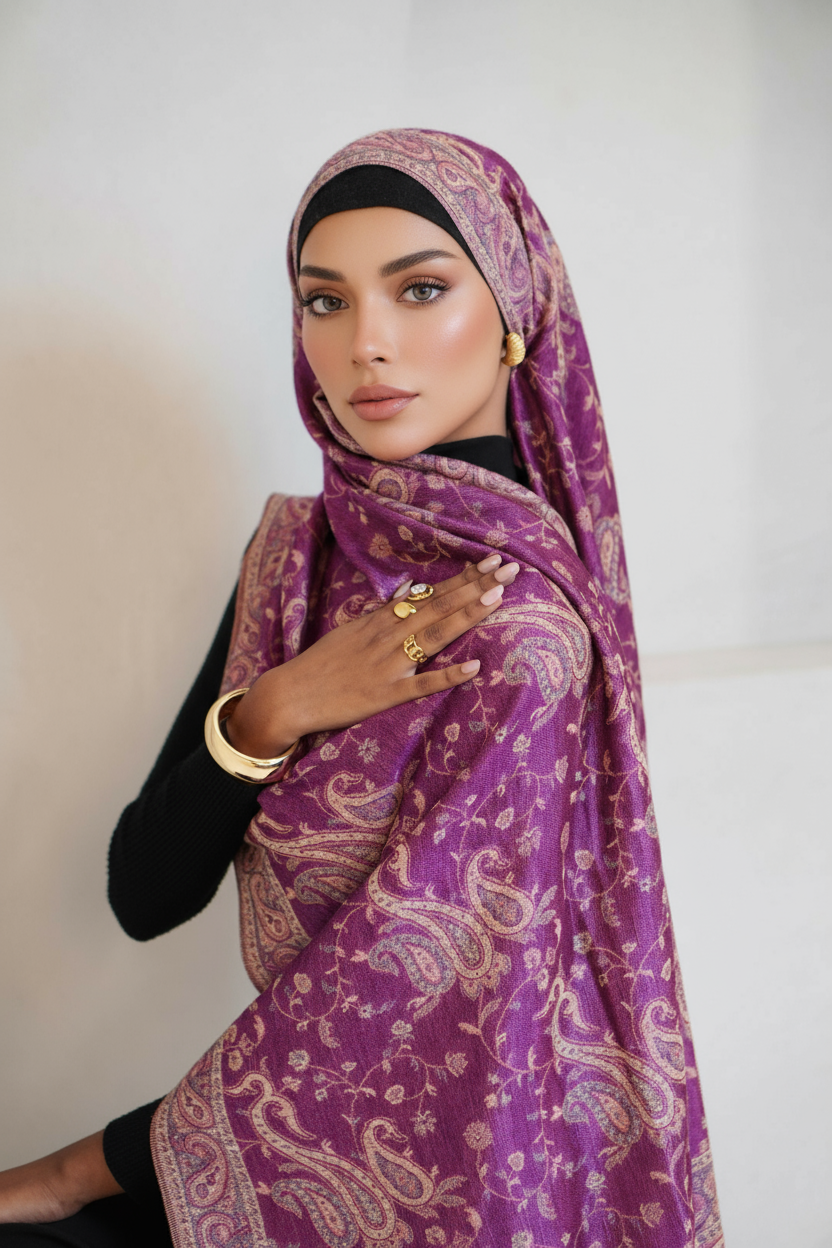 Pashmina Hijab - Gulabiya Pink